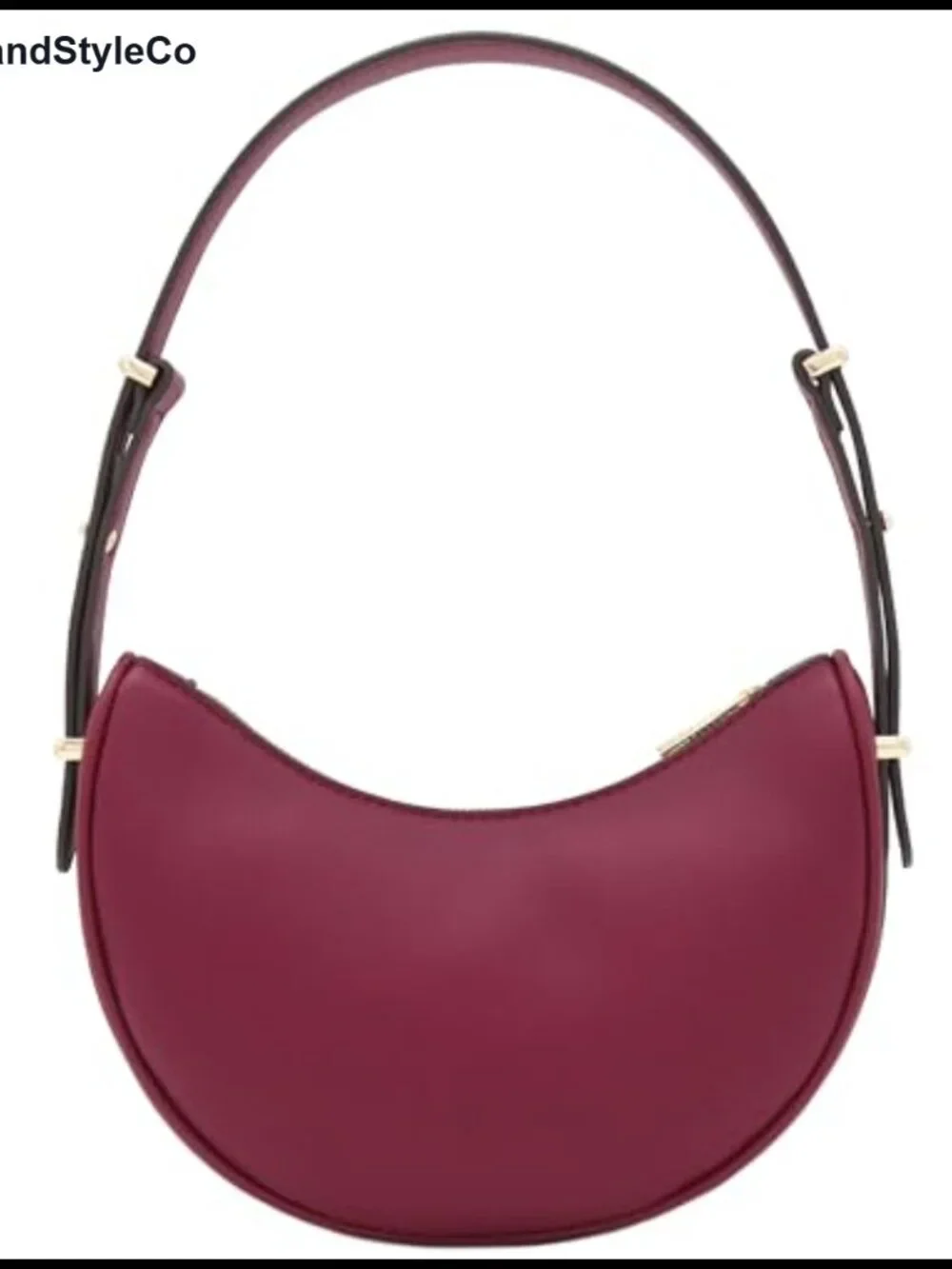 Crescent Underarm Shoulder Bag Faux Leather Adjustable Strap Hobo Purse